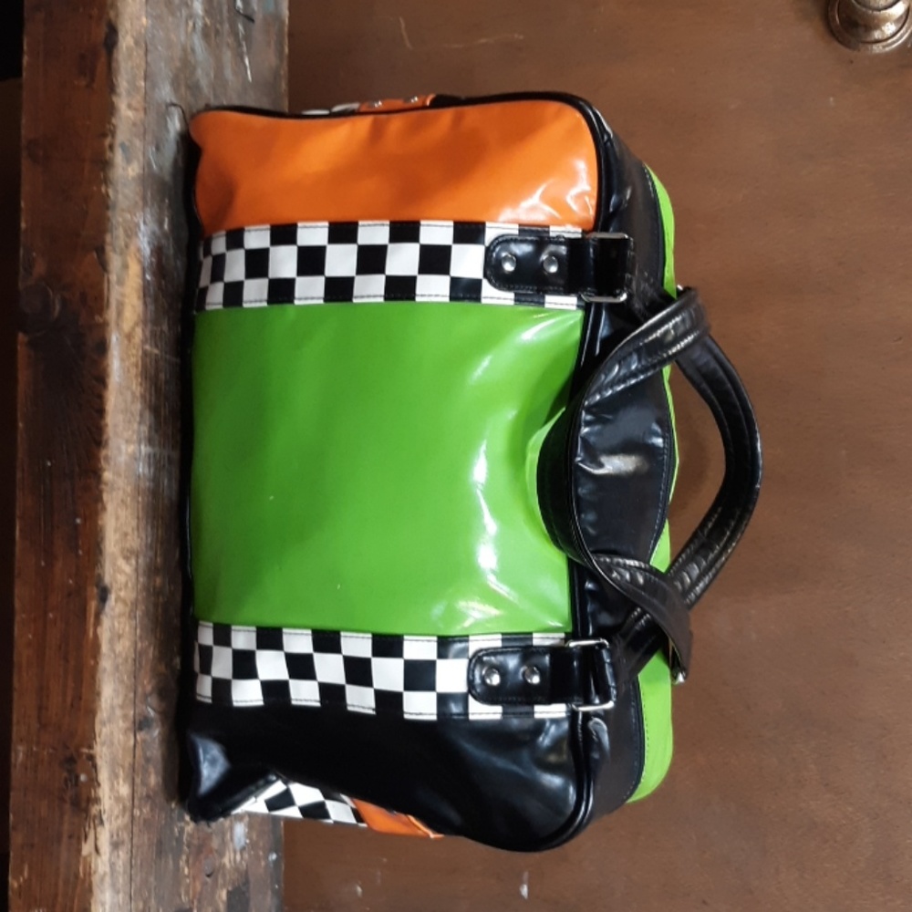 Vintage Van's neon and checkers bag - Picture 3 of 4